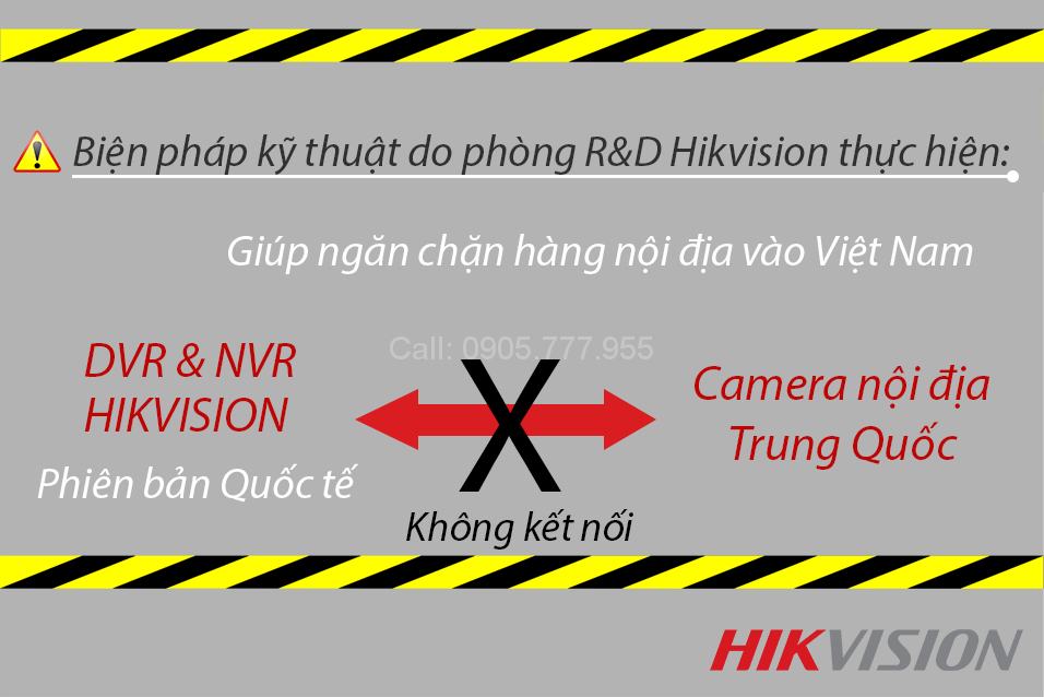 Hàng nội địa HIKVISION sẽ không sử dụng được trên đầu ghi Hikvision chính hãng-1