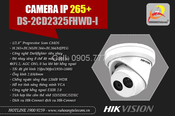 Lộ ảnh thực tế camera IP H.265+ DS-2CD2325FHWD-I công nghệ hồng ngoại EXIR 2.0 -1