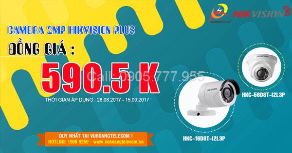 Camera 2MP Hikvision Plus đồng giá 590,500Đ