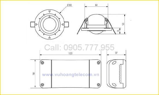 luxa103-360-10e Công tắc cảm ứng hồng ngoại Theben Luxa 103-360 - Full Box 5